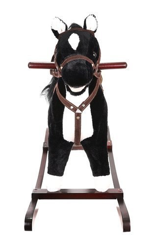 Koń na biegunach 74cm/K9335 czarno-biały Kruzzel Koń na biegunach 74cm/K9335 czarno-biały Kruzzel