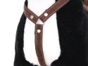 Koń na biegunach 74cm/K9335 czarno-biały Kruzzel