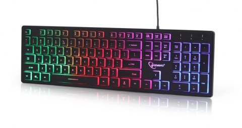 Gembird "Rainbow" backlight multimedia keyboard KB-UML-01 Wired, Keyboard layout US, Black, Yes, Wireless connection No, EN, Num