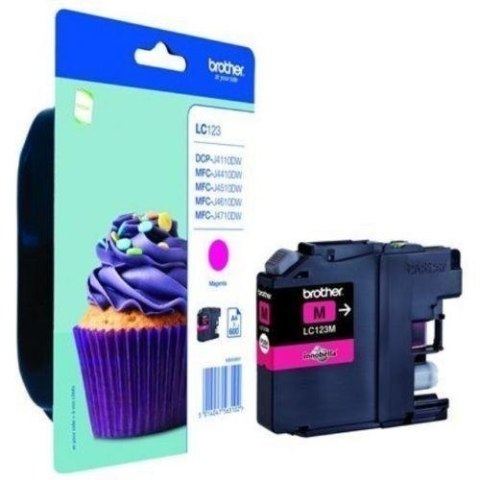 Brother LC123M Ink Cartridge, Magenta