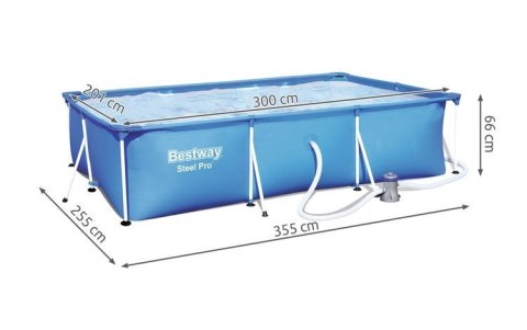 Basen stelażowy 300x201 - zestaw 20w1 BESTWAY Basen stelażowy 300x201 - zestaw 20w1 BESTWAY