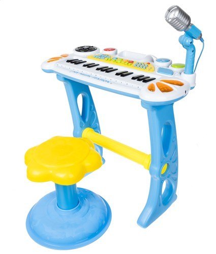 Organy - keyboard z krzesełkiem - niebieskie Organy - keyboard z krzesełkiem - niebieskie
