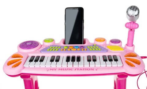 Organy - keyboard z krzesełkiem - różowe Organy - keyboard z krzesełkiem - różowe