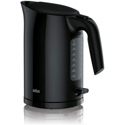 Braun Kettle WK3100BK PurEase Standard, 2200 W, 1.7 L, Plastic, Black, 360° rotational base