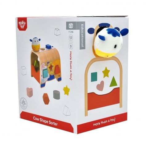 TOOKY TOY DREWNIANY SORTER KSZTAŁTÓW KRÓWKA KLOCKI TOOKY TOY DREWNIANY SORTER KSZTAŁTÓW KRÓWKA KLOCKI
