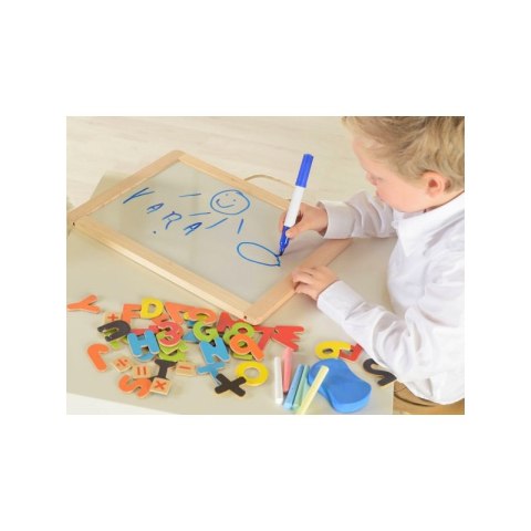 MASTERKIDZ DREWNIANA TABLICA EDUKACYJNA DWUSTRONNA MASTERKIDZ DREWNIANA TABLICA EDUKACYJNA DWUSTRONNA