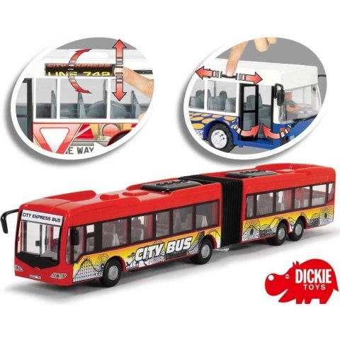 PRZEGUBOWY AUTOBUS CITY EXPRESS CZERWONY DICKIE PRZEGUBOWY AUTOBUS CITY EXPRESS CZERWONY DICKIE