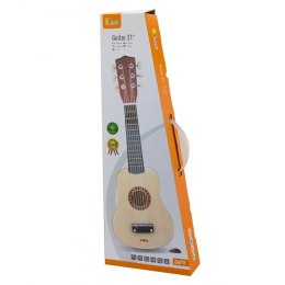 VIGA TOYS DREWNIANA GITARA DLA DZIECI NATURALNA