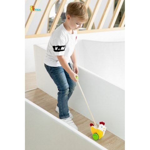 VIGA TOYS DREWNIANY PCHACZ KURKA VIGA TOYS DREWNIANY PCHACZ KURKA