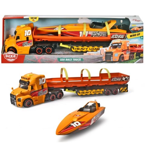 DICKIE CITY CIĘŻARÓWKA Z ŁODZIĄ SEA RACE TRUCK DICKIE CITY CIĘŻARÓWKA Z ŁODZIĄ SEA RACE TRUCK