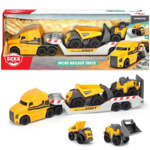 DICKIE Construction Volvo Zestaw Laweta Micro Builder 32cm DICKIE Construction Volvo Zestaw Laweta Micro Builder 32cm