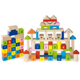 VIGA TOYS KLOCKI DREWNIANE EDUKACYJNE CYFERY LITER