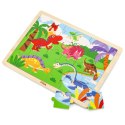 VIGA Drewniane Puzzle Dinozaury 24 Elementy