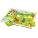 VIGA Drewniane Puzzle Farma 24 Elementy