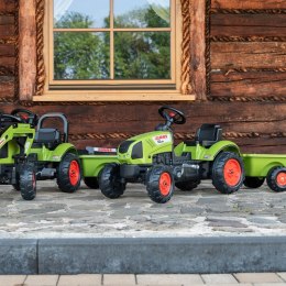 FALK TRAKTOR CLAAS NA PEDAŁY Z PRZYCZEPĄ + KLAKSON