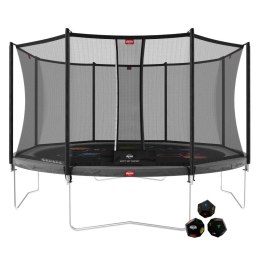 TRAMPOLINA FAVORIT GRAY 430CM SIATKA BEZPIECZEŃSTW