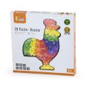 Drewniana Układanka Puzzle Kogucik 3D Alfabet Viga Toys