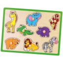 Drewniane Puzzle Zwierzęta ZOO Układanka Viga Toys