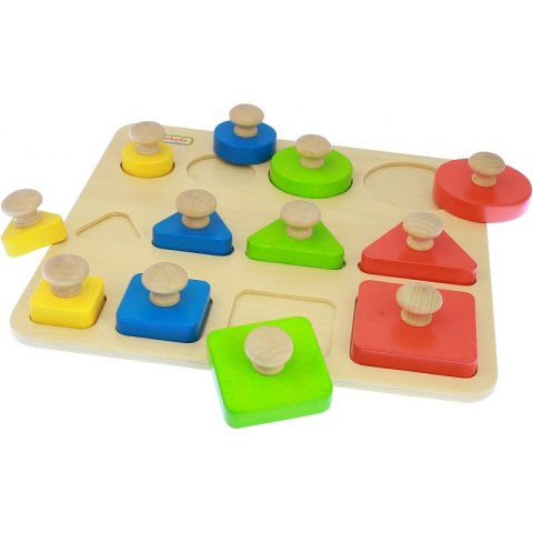 Drewniany Sorter Kształtów Wielkości Kolorów Masterkidz Drewniany Sorter Kształtów Wielkości Kolorów Masterkidz