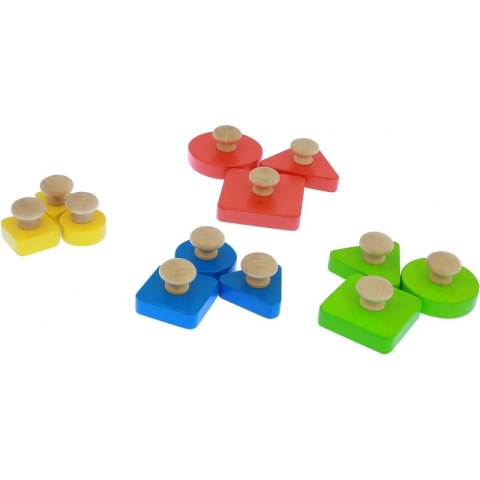 Drewniany Sorter Kształtów Wielkości Kolorów Masterkidz Drewniany Sorter Kształtów Wielkości Kolorów Masterkidz