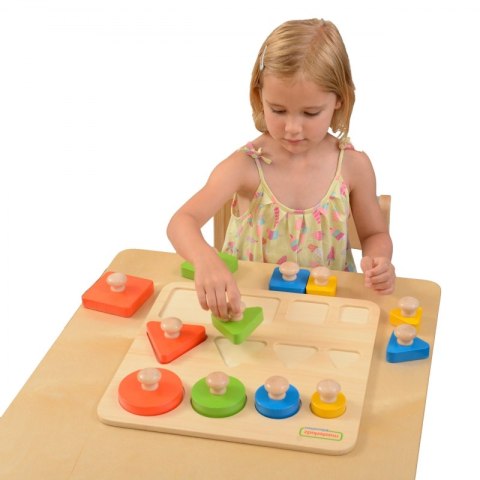 Drewniany Sorter Kształtów Wielkości Kolorów Masterkidz Drewniany Sorter Kształtów Wielkości Kolorów Masterkidz