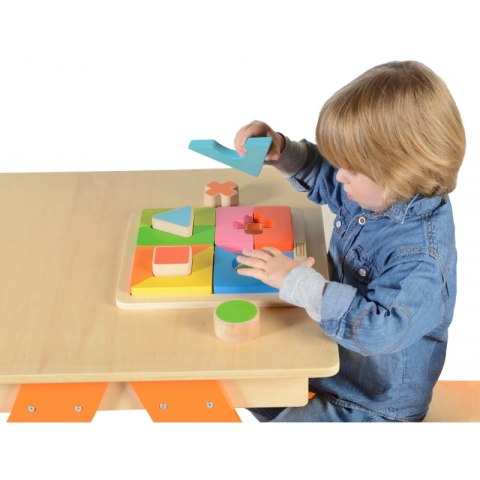 DREWNIANE PUZZLE GEOMETRYCZNE 12 ELEM MASTERKIDZ DREWNIANE PUZZLE GEOMETRYCZNE 12 ELEM MASTERKIDZ