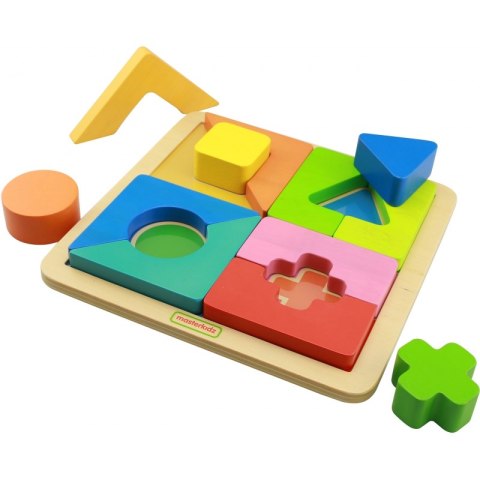 DREWNIANE PUZZLE GEOMETRYCZNE 12 ELEM MASTERKIDZ DREWNIANE PUZZLE GEOMETRYCZNE 12 ELEM MASTERKIDZ