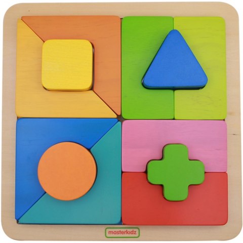 DREWNIANE PUZZLE GEOMETRYCZNE 12 ELEM MASTERKIDZ DREWNIANE PUZZLE GEOMETRYCZNE 12 ELEM MASTERKIDZ