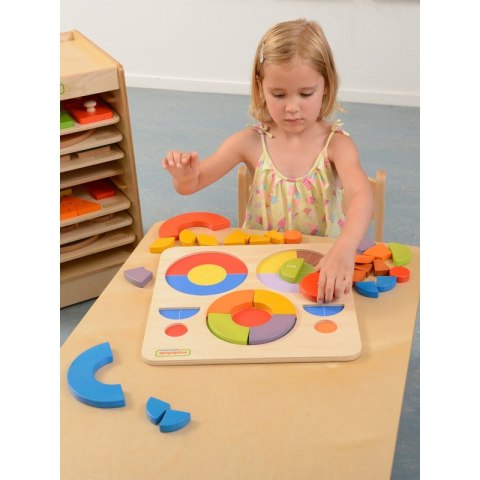 Edukacyjne Puzzle Drewniane Masterkidz Kolorowe Układanka