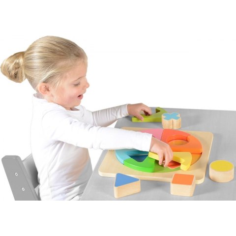 KOLOROWA UKŁADANKA GEOMETRYCZNA PUZZLE MASTERKIDZ KOLOROWA UKŁADANKA GEOMETRYCZNA PUZZLE MASTERKIDZ