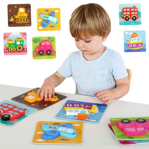 TOOKY TOY Drewniane Klocki Układanka Puzzle Zestaw 33 El. + 6 Planszy TOOKY TOY Drewniane Klocki Układanka Puzzle Zestaw 33 El. + 6 Planszy