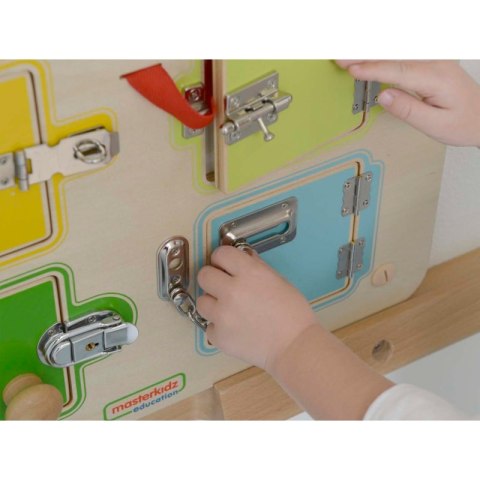 Tablica Ścienna Drewniana Nauka Otwierania Zamków - 6 sejfów Masterkidz Tablica Ścienna Drewniana Nauka Otwierania Zamków - 6 sejfów Masterkidz