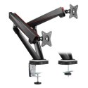 Logilink Gaming Dual Monitor Mount BP0092 17-32 ", Maximum weight (capacity) 8 kg, Black/Red