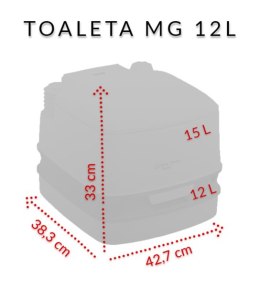 TOALETA TURYSTYCZNA THETFORD QUBE MT 12L PRZENOŚNA UNIKALNA RURA SPUSTOWA