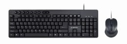 Gembird Multimedia desktop set KBS-UM-04	 USB Keyboard, Wired, Mouse included, US, Black