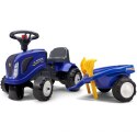 FALK TRAKTOREK BABY NEW HOLLAND Z PRZYCZEPKĄ AKC.