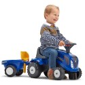 FALK TRAKTOREK BABY NEW HOLLAND Z PRZYCZEPKĄ AKC.