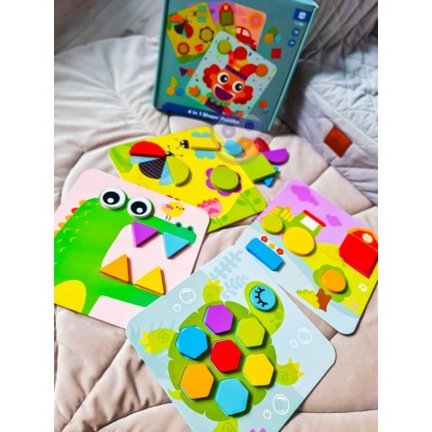 TOOKY TOY Puzzle 4 w 1 Układanka Klocki TOOKY TOY Puzzle 4 w 1 Układanka Klocki
