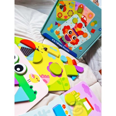 TOOKY TOY Puzzle 4 w 1 Układanka Klocki TOOKY TOY Puzzle 4 w 1 Układanka Klocki
