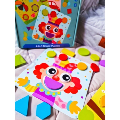 TOOKY TOY Puzzle 4 w 1 Układanka Klocki TOOKY TOY Puzzle 4 w 1 Układanka Klocki