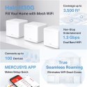 Mercusys AC1300 Whole Home Mesh Wi-Fi System Halo H30G (3-Pack) 802.11ac, 400+867 Mbit/s, Ethernet LAN (RJ-45) ports 2, Mesh Sup