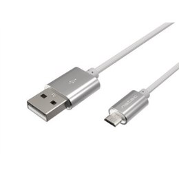 Natec Prati, USB Micro to Type A Cable 1m, Nylon, Silver