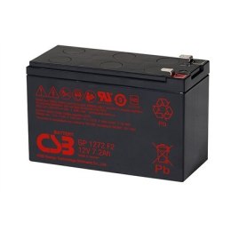 CSB Battery Valve Regulated Lead Acid Battery GP1272F2 7.2 Ah, 12 V