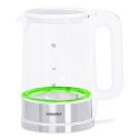 Mesko Kettle MS 1301w	 Electric, 1850 W, 1.7 L, Glass/Stainless steel, 360° rotational base, White