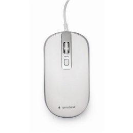 Gembird Optical USB mouse MUS-4B-06-WS White/Silver