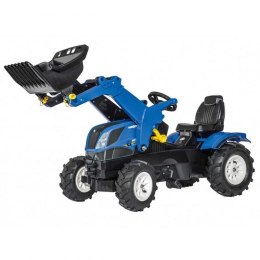 Rolly Toys rollyFarmtrac New Holland traktor na pedały z łyżką i pompowanymi kołami