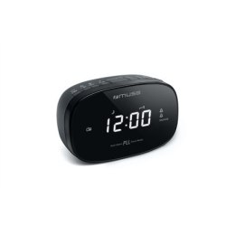 Muse Dual Alarm Clock Radio PLL M-185CR Black