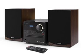 Mikrowieża Sharp Hi-Fi XL-B517D(BR) 45 W, połączenie bezprzewodowe, wejście AUX, odtwarzacz CD, Bluetooth