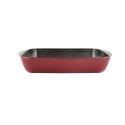 Stoneline Casserole dish 	21477 4.5 L, 40x27 cm, Borosilicate glass, Red, Dishwasher proof