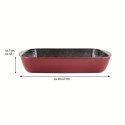 Stoneline Casserole dish 	21477 4.5 L, 40x27 cm, Borosilicate glass, Red, Dishwasher proof